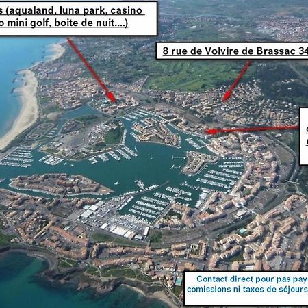 Cap D'Agde Studio Cabine 6 Pers. + Terrasse + Parking Prive + Clim Bagian luar foto